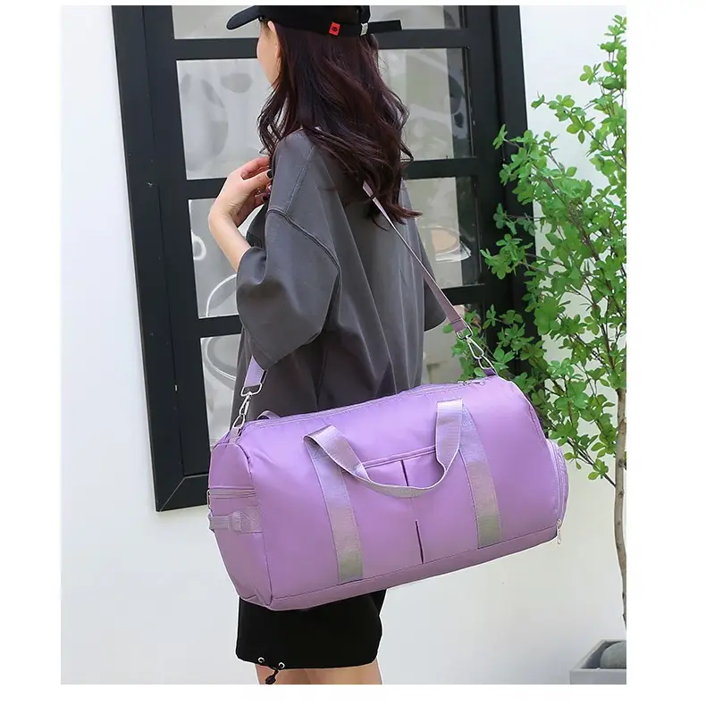 Women's Purple Dry Wet Yoga Bag with Water Repellent Design