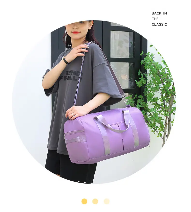 Women's Purple Dry Wet Yoga Bag with Water Repellent Design — feature 18