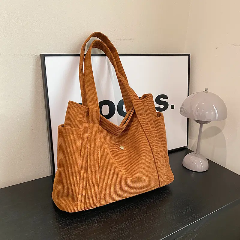 Korean Style Corduroy Tote Bag for Women 2024 - Image 6