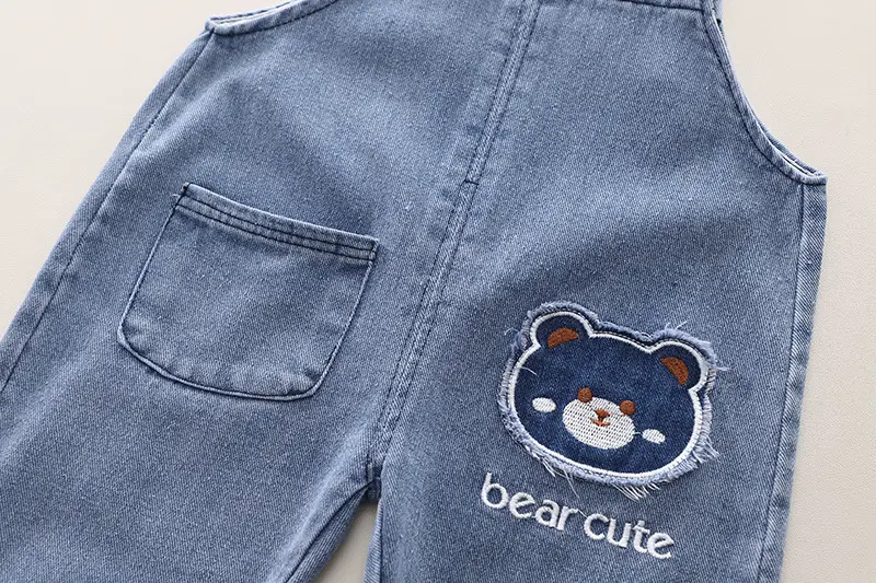 Baby Cartoon T-Shirt & Strap Suit Blue Denim Bear Cute — feature 12