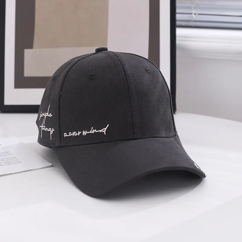 Black Korean Style Peaked Cap for Men Women - Image 6
