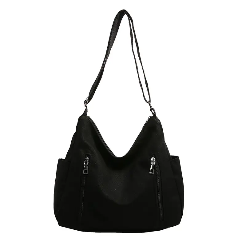 Women Canvas Shoulder Bag Beige 2024 New