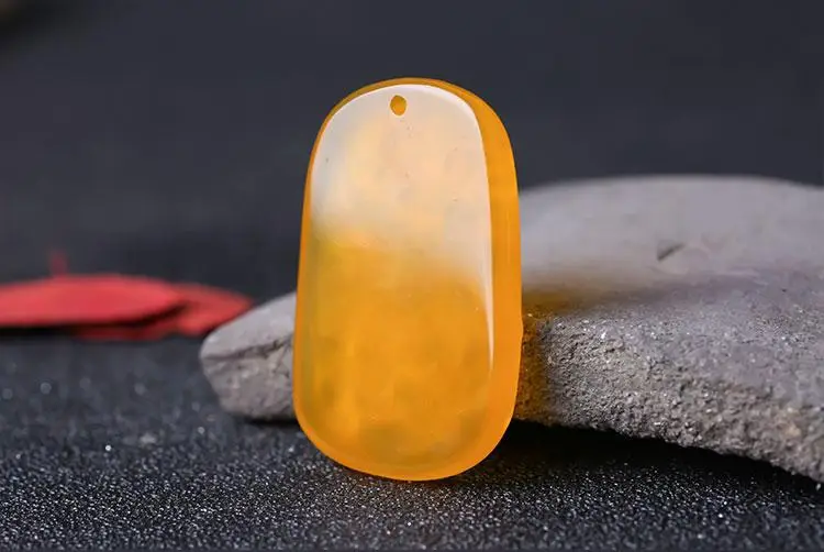 Huang Chalcedony Dragon Turtle Pendant Necklace — feature 6