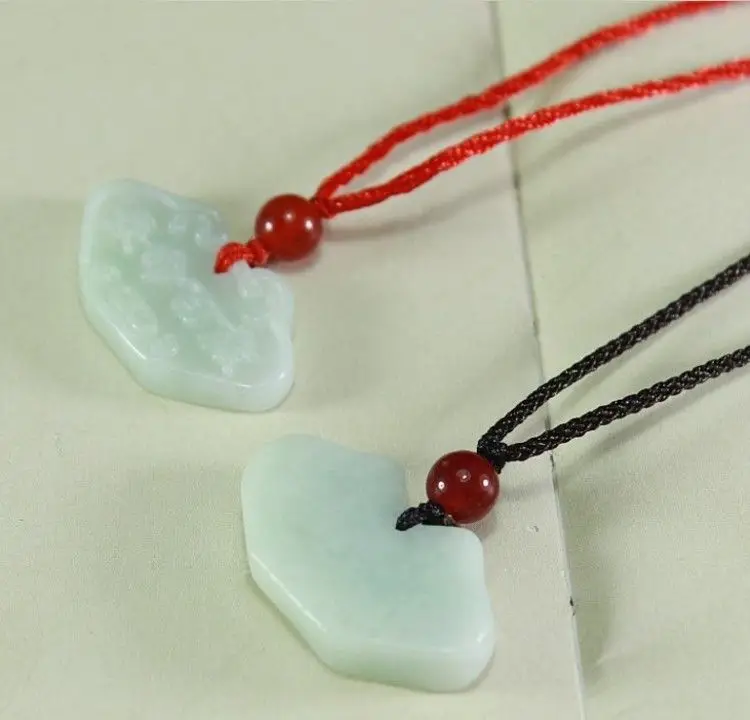 Jade Longevity Lock Pendant Red String Couple Wealth Pendant — feature 6