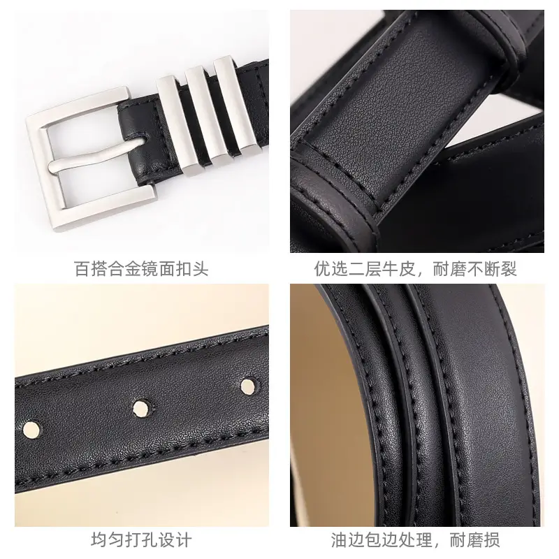 Women's Genuine Leather Belt with Pin Buckle, 3 Colors - Image 6