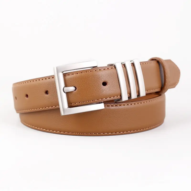 Women's Genuine Leather Belt with Pin Buckle, 3 Colors - Image 2