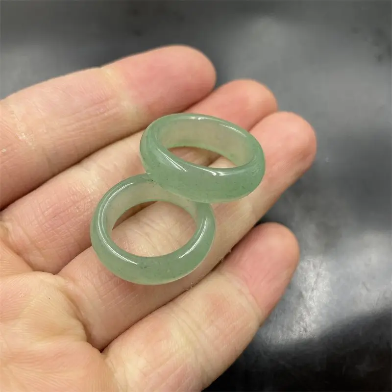 Transparent Green Yuan Ji Style Adjustable Rings — feature 5