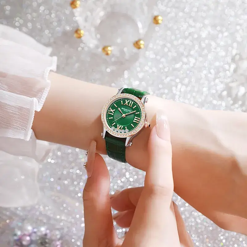 Women's Roman Pointer Diamond Belt Watch - Image 8
