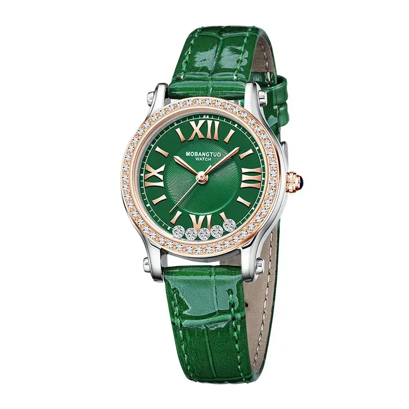 Women's Roman Pointer Diamond Belt Watch - Image 2