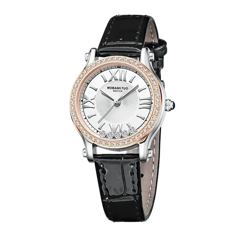 Women's Roman Pointer Diamond Belt Watch - Image 3