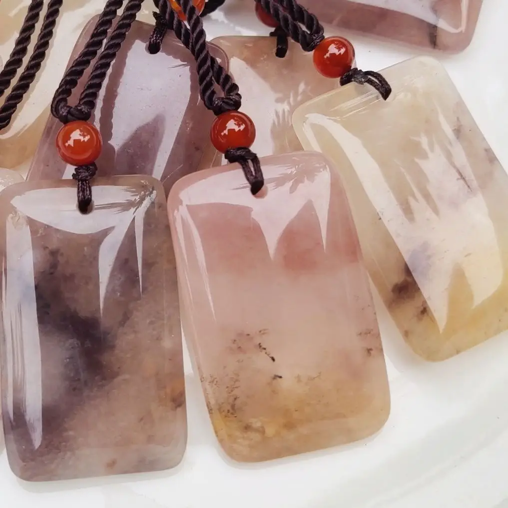 Golden Silk Jade Violet Peace Pendant Necklace for Women and Men — feature 8