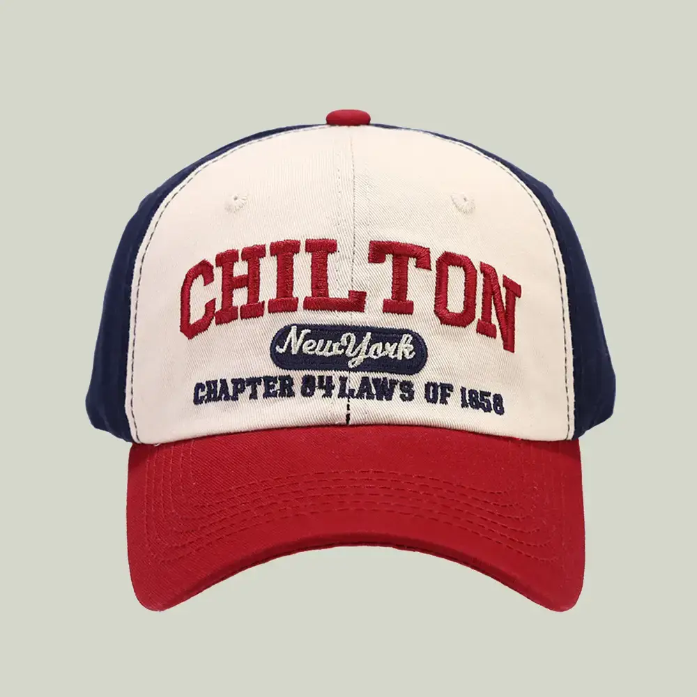 Korean Style Baseball Cap Men with Curved Brim & Embroidered Design