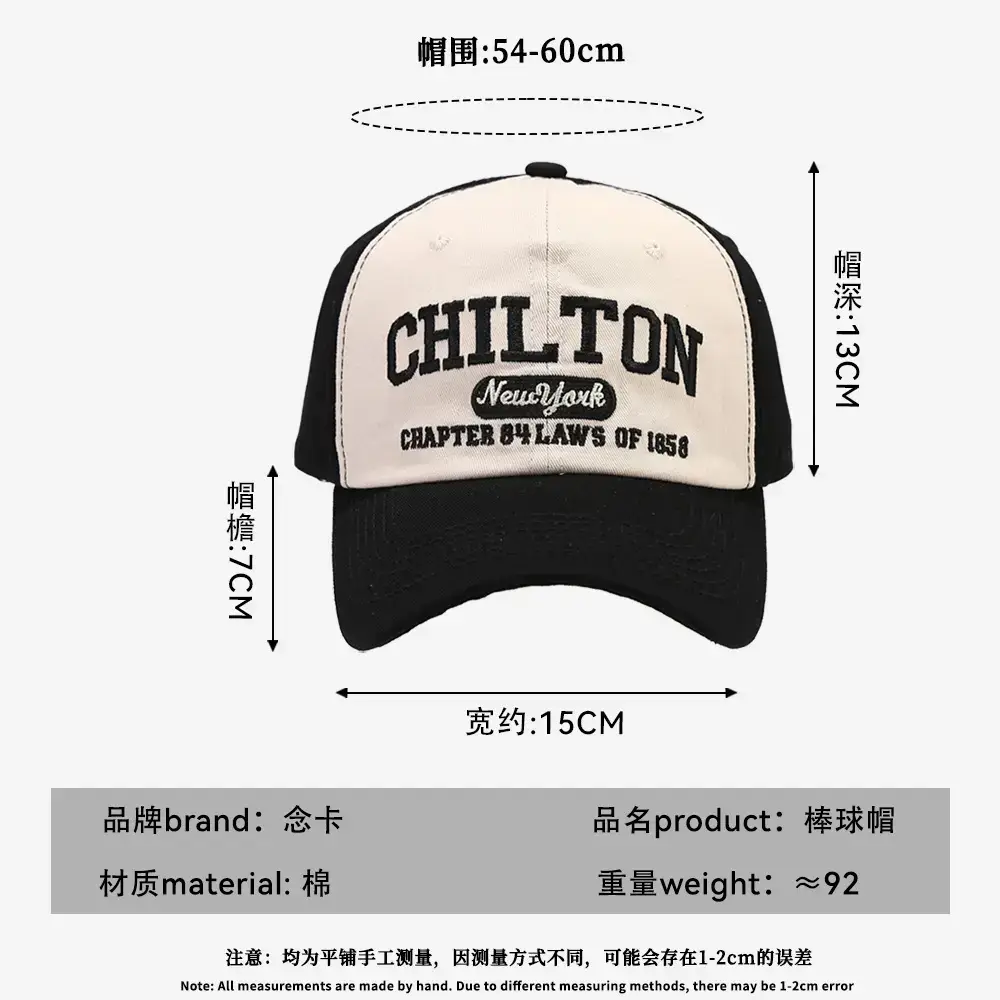 Korean Style Baseball Cap Men with Curved Brim & Embroidered Design