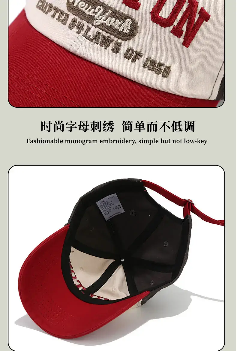 Korean Style Baseball Cap Men with Curved Brim & Embroidered Design — feature 12