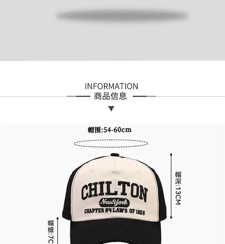 Korean Style Baseball Cap Men with Curved Brim & Embroidered Design — feature 5