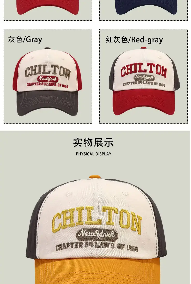 Korean Style Baseball Cap Men with Curved Brim & Embroidered Design — feature 7