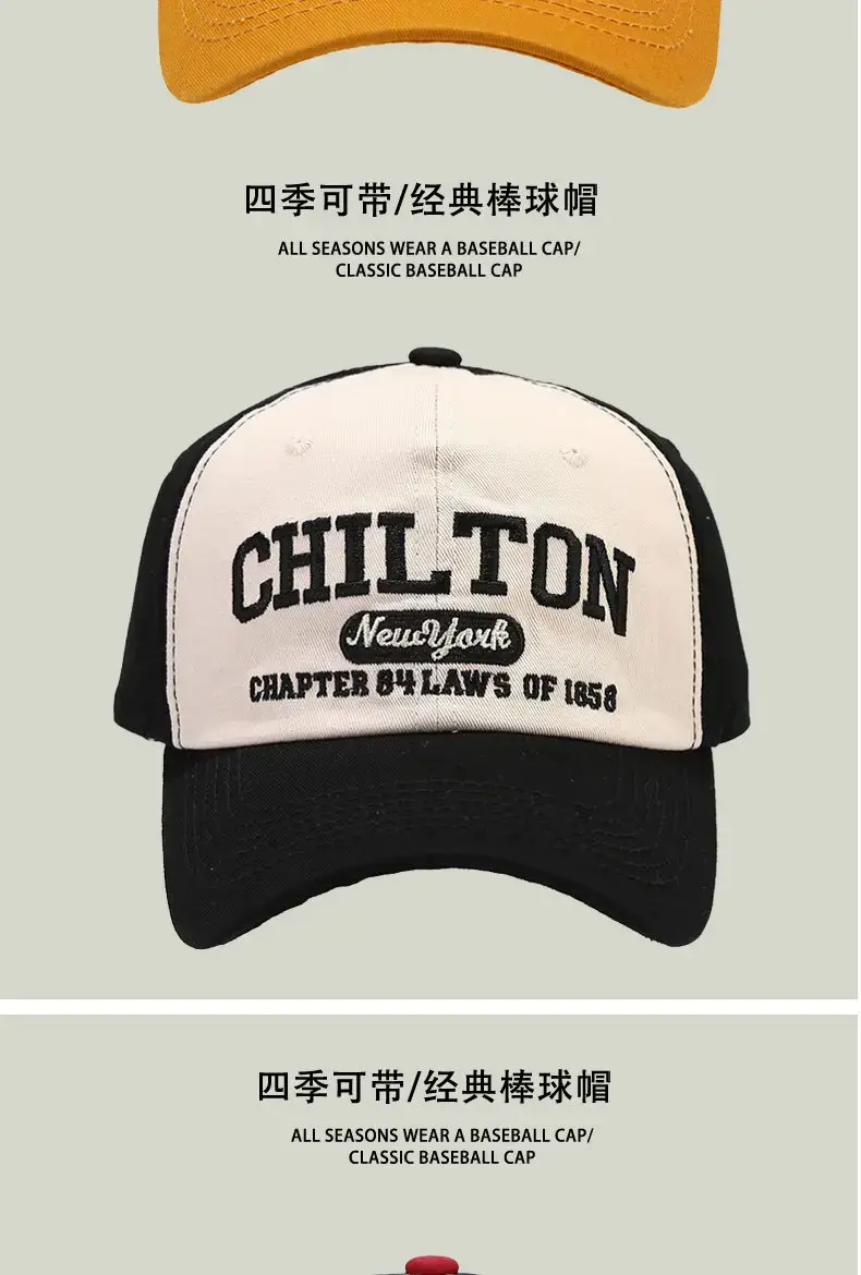 Korean Style Baseball Cap Men with Curved Brim & Embroidered Design — feature 8