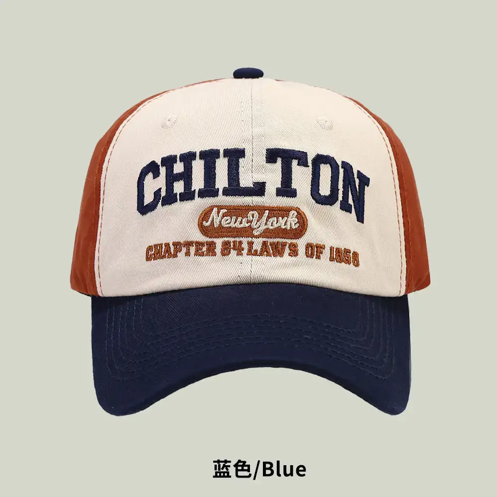 Korean Style Baseball Cap Men with Curved Brim & Embroidered Design