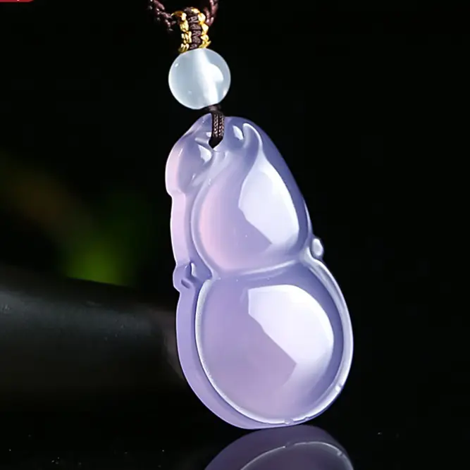 Purple Gourd Jade Pendant for Men Women — feature 4