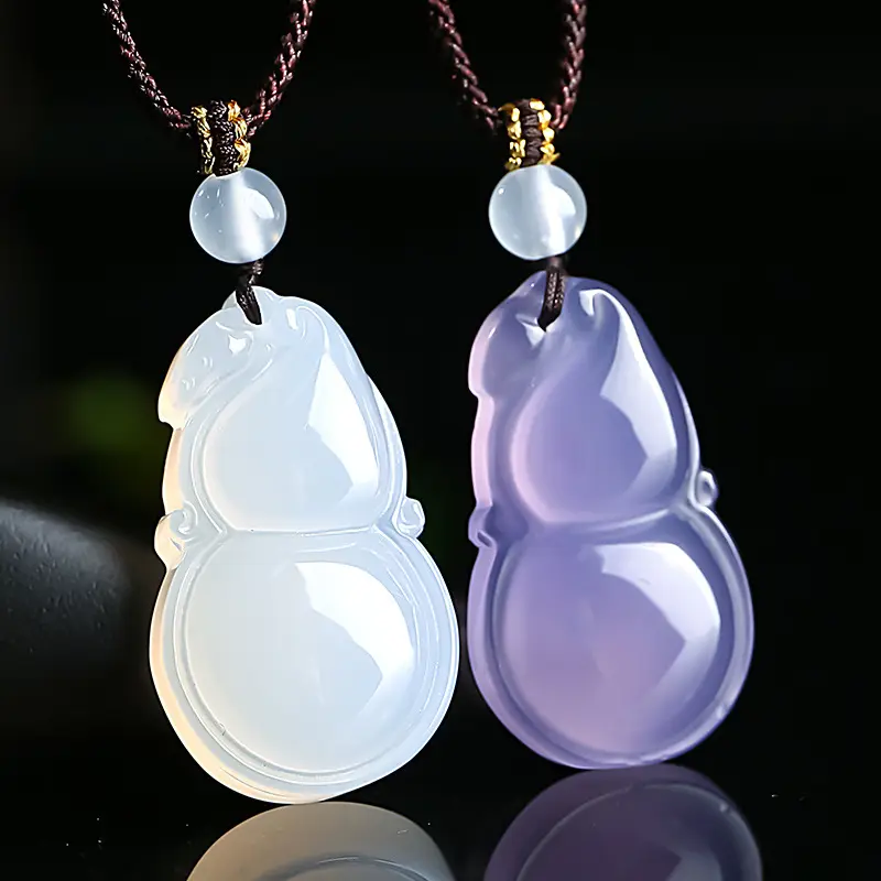 Purple Gourd Jade Pendant for Men Women — feature 5