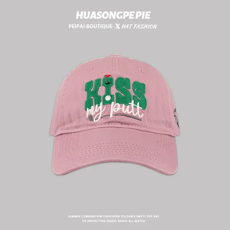 KISS Embroidered Baseball Cap Women's Casual Sun Hat