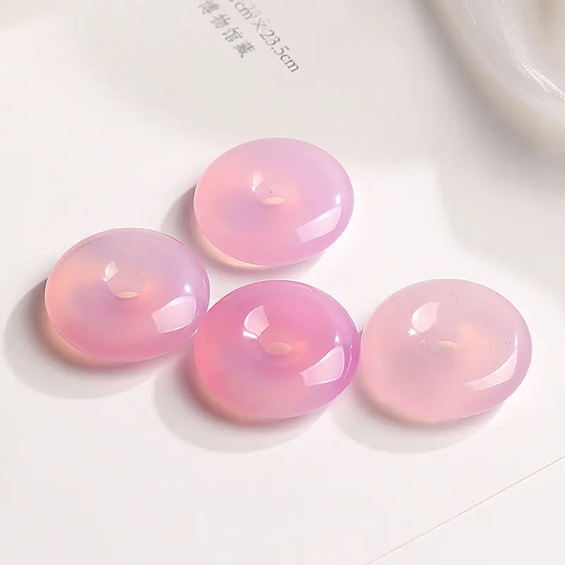 Light Purple Ping An Buckle Jade Pendant for Women