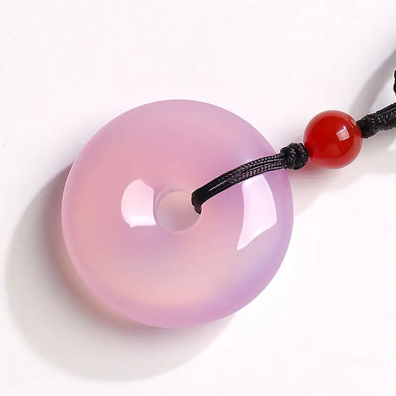 Light Purple Ping An Buckle Jade Pendant for Women — feature 3