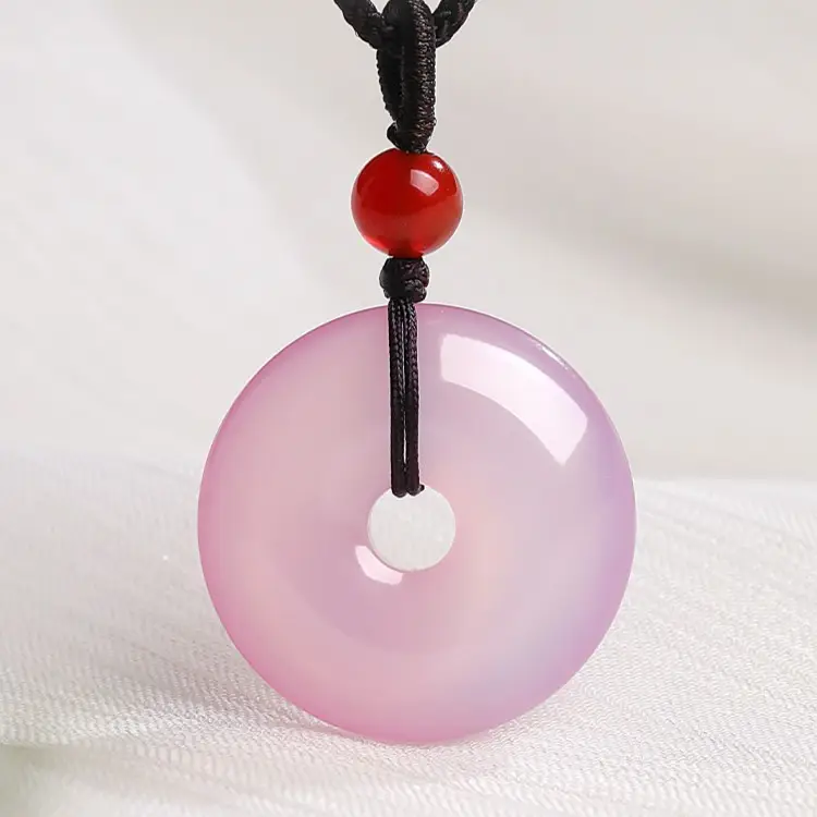 Light Purple Ping An Buckle Jade Pendant for Women — feature 5