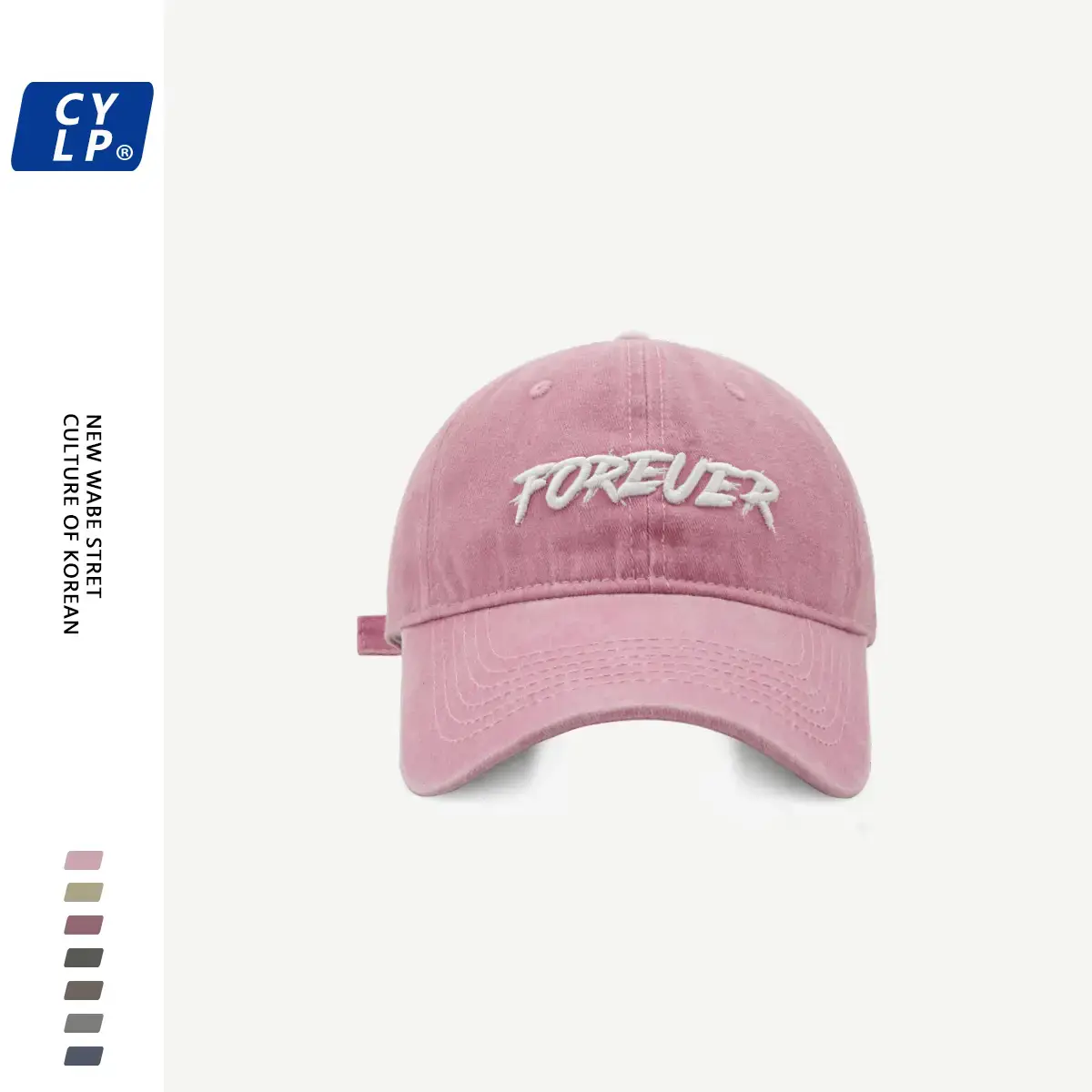 Three-Dimensional Embroidered Pink Baseball Cap - Image 3