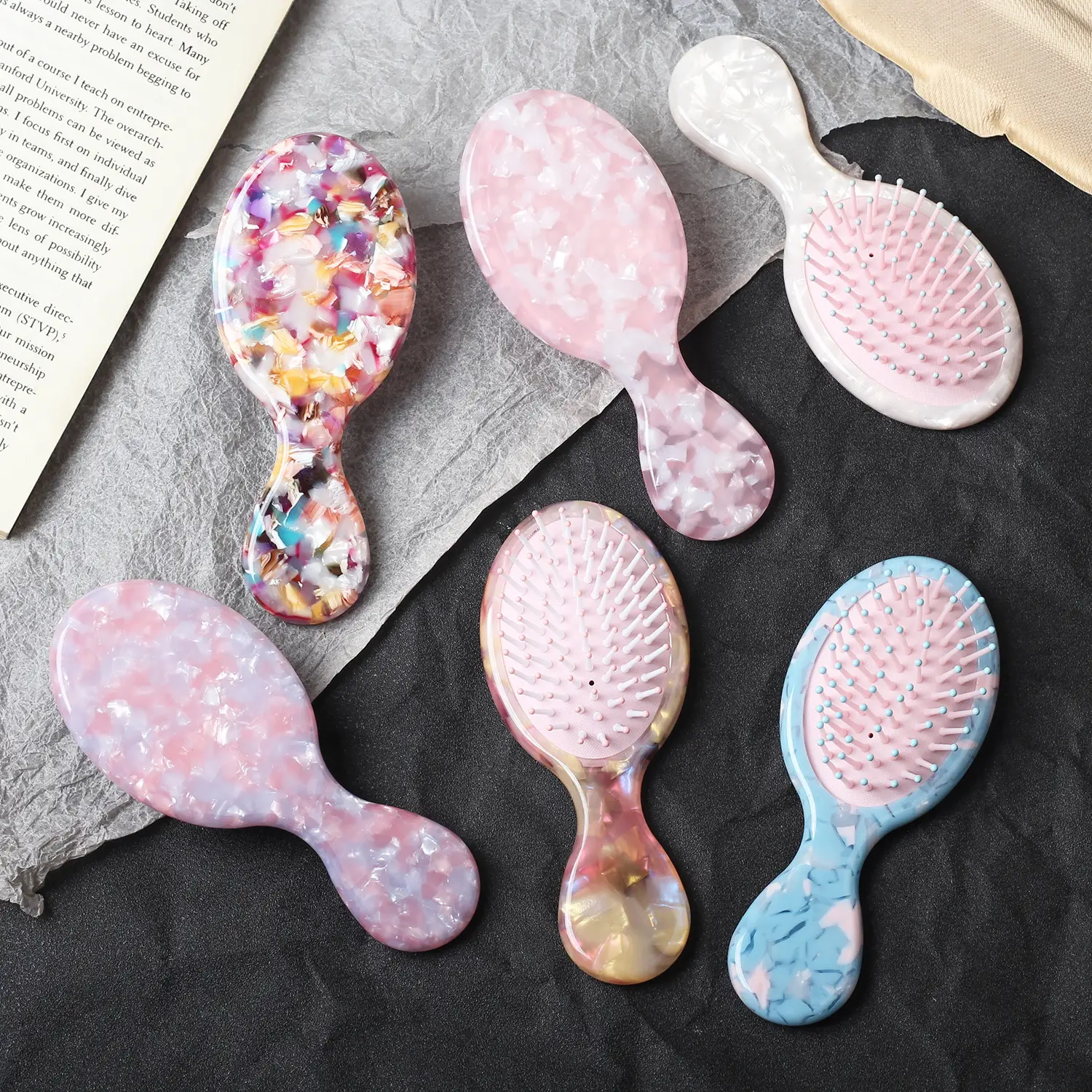 New Acetate Hair Comb Cute Handle Massage Balloon Combs - Image 8