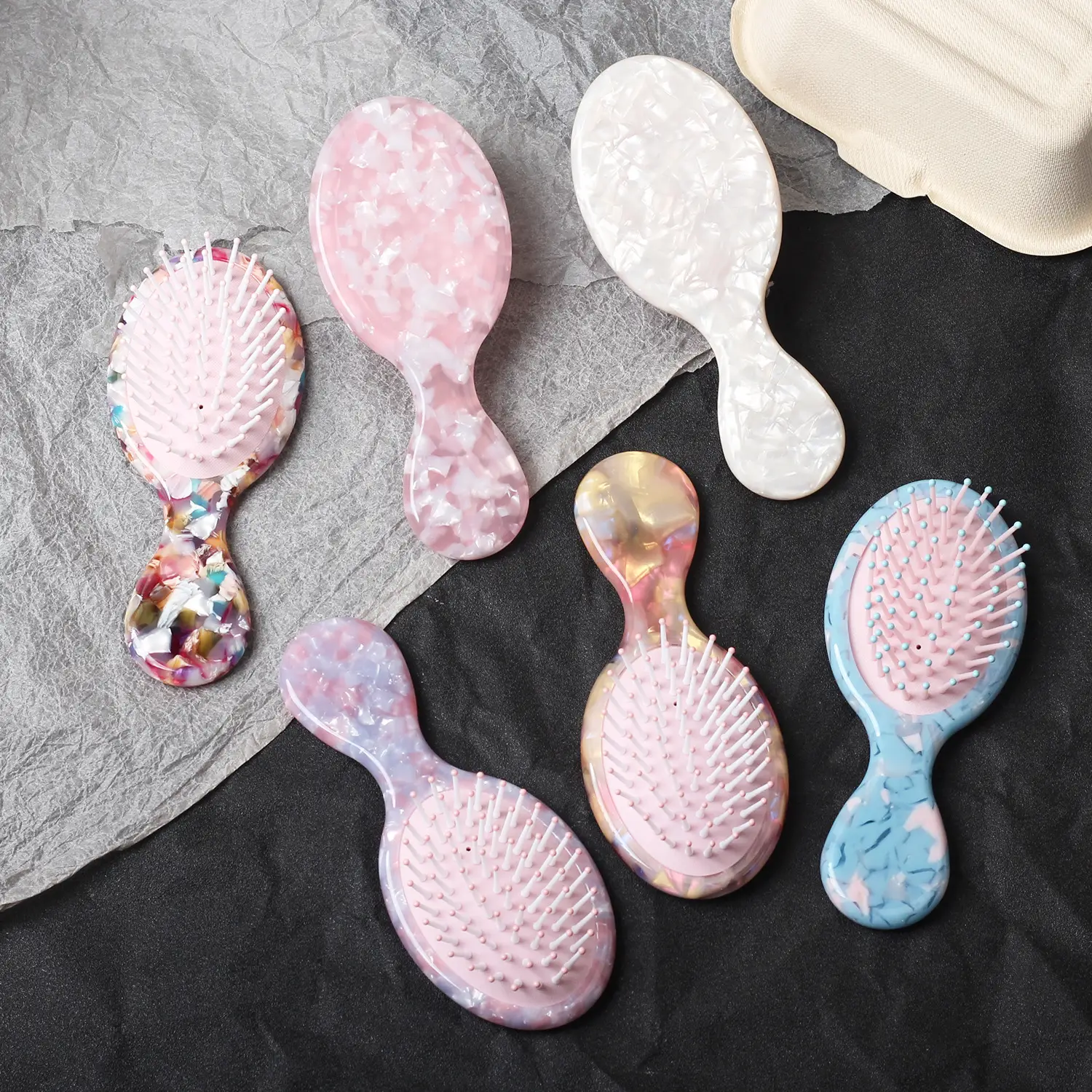 New Acetate Hair Comb Cute Handle Massage Balloon Combs - Image 9
