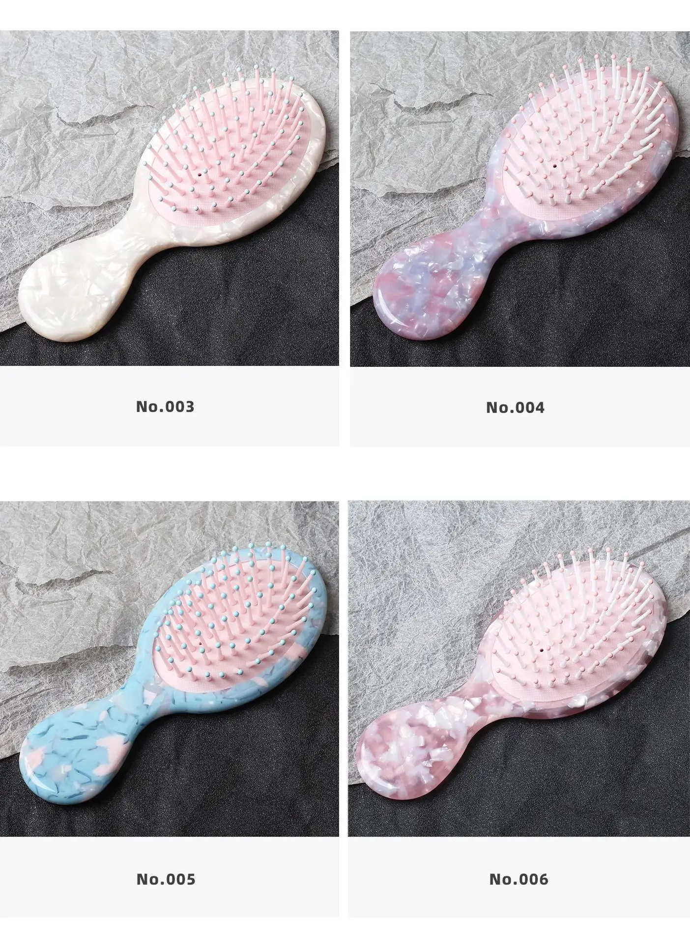 New Acetate Hair Comb Cute Handle Massage Balloon Combs — feature 6