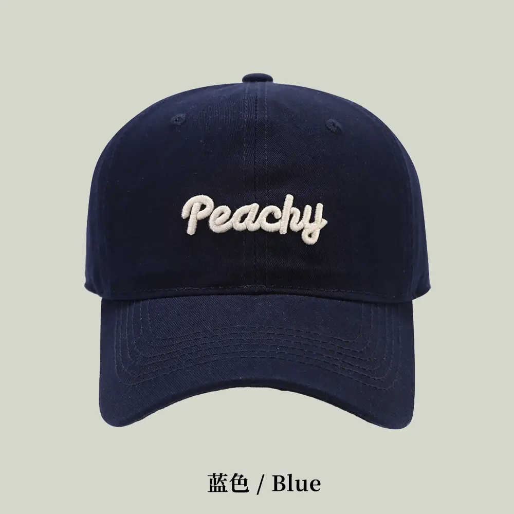 New Pure Cotton Baseball Cap for Women with Big Head & Curved Brim - Image 2