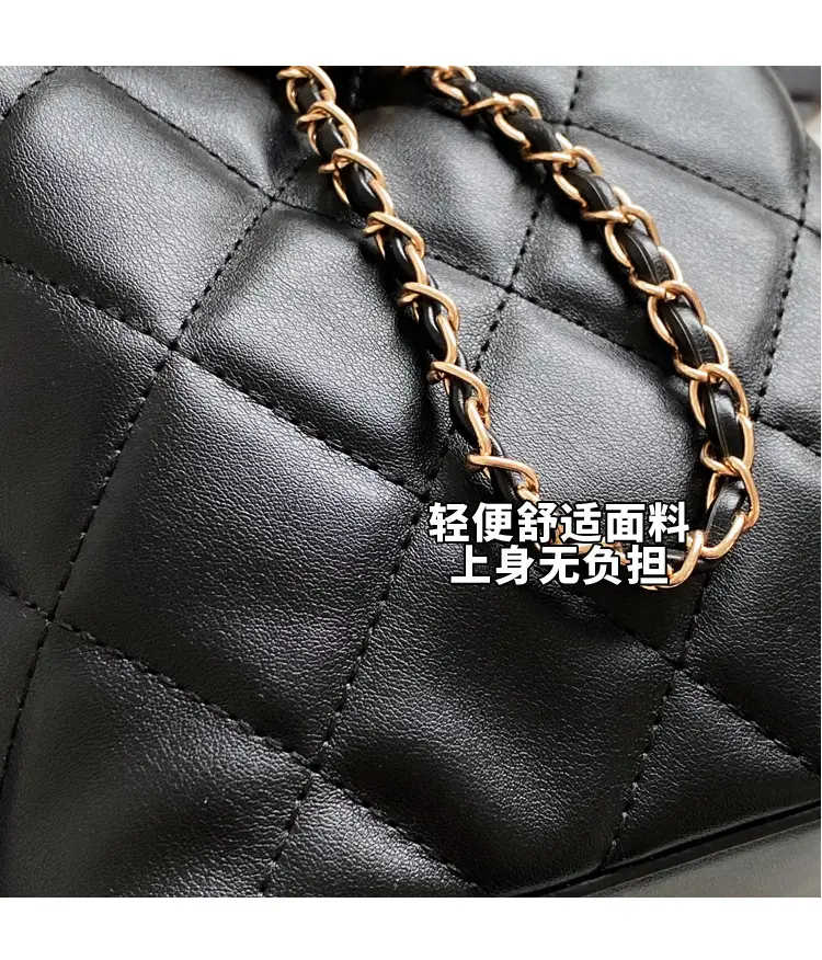 Korean Style Diamond Chain Bucket Bag White Gold Chain — feature 14