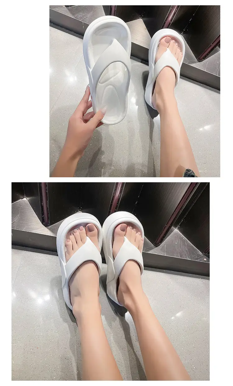 Women's Flip-Flops with Thick Soles, Height-Increasing Beach Sandals, Korean Style Summer Beach Shoes for Women — feature 18