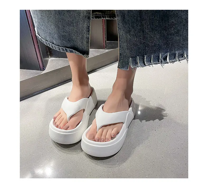 Women's Flip-Flops with Thick Soles, Height-Increasing Beach Sandals, Korean Style Summer Beach Shoes for Women — feature 19