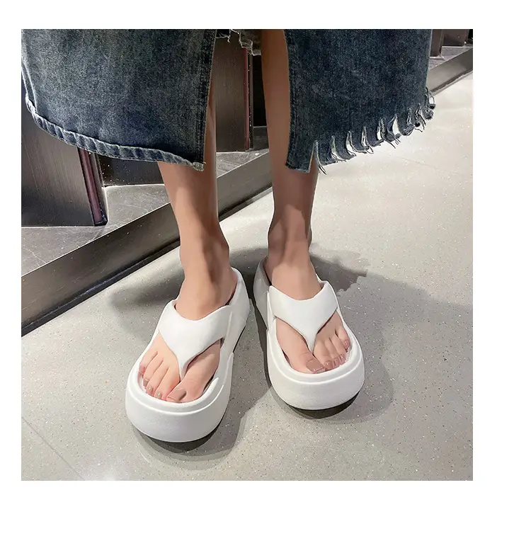 Women's Flip-Flops with Thick Soles, Height-Increasing Beach Sandals, Korean Style Summer Beach Shoes for Women — feature 20