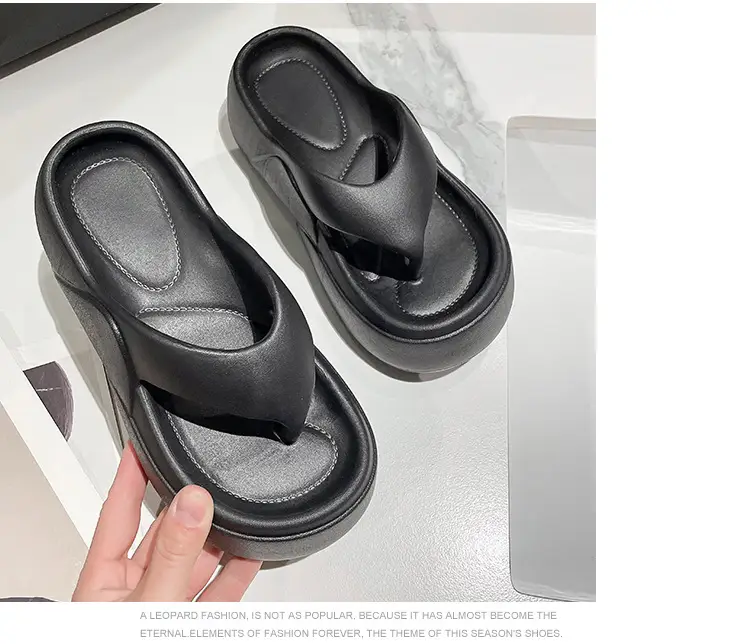 Women's Flip-Flops with Thick Soles, Height-Increasing Beach Sandals, Korean Style Summer Beach Shoes for Women — feature 23