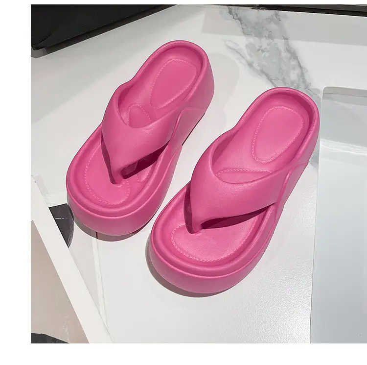 Women's Flip-Flops with Thick Soles, Height-Increasing Beach Sandals, Korean Style Summer Beach Shoes for Women — feature 27