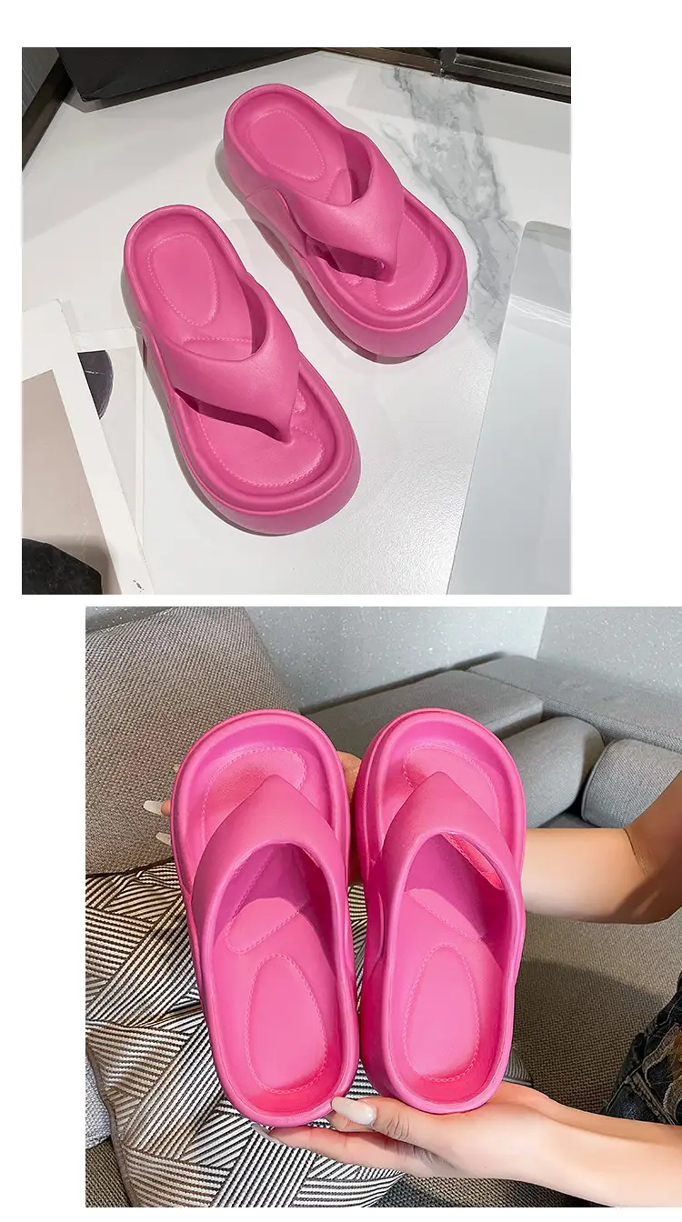 Women's Flip-Flops with Thick Soles, Height-Increasing Beach Sandals, Korean Style Summer Beach Shoes for Women — feature 28