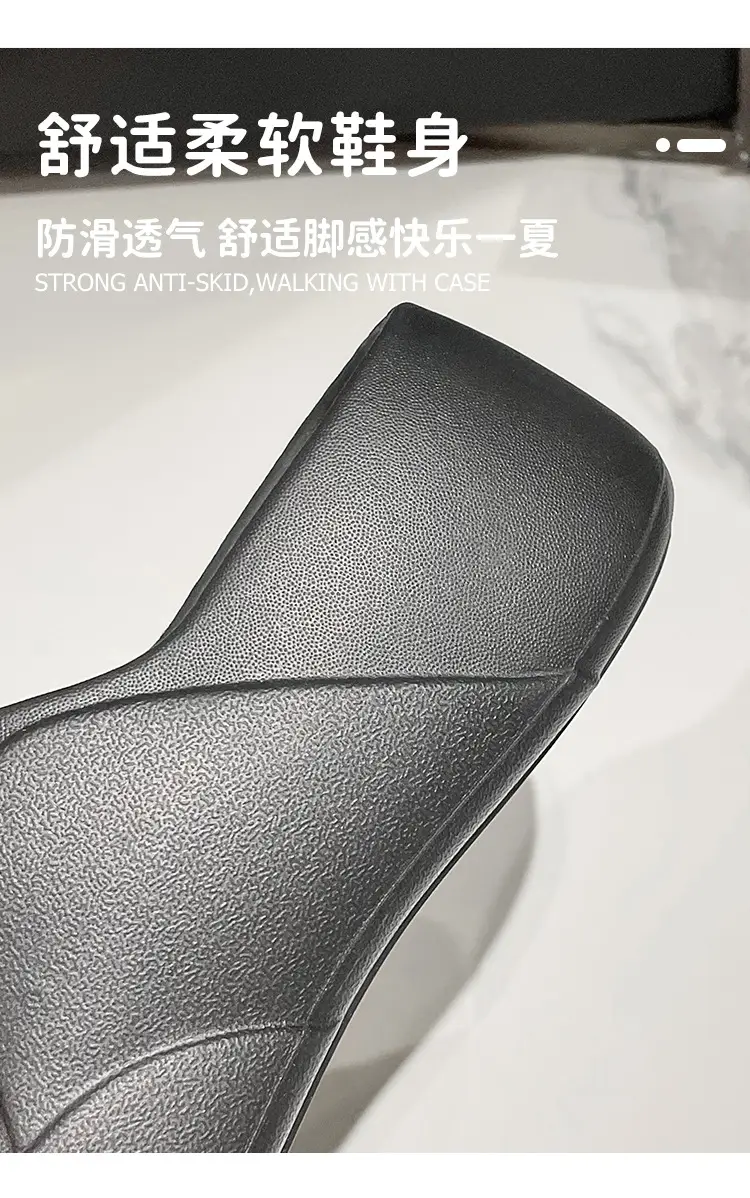Women's Flip-Flops with Thick Soles, Height-Increasing Beach Sandals, Korean Style Summer Beach Shoes for Women — feature 8