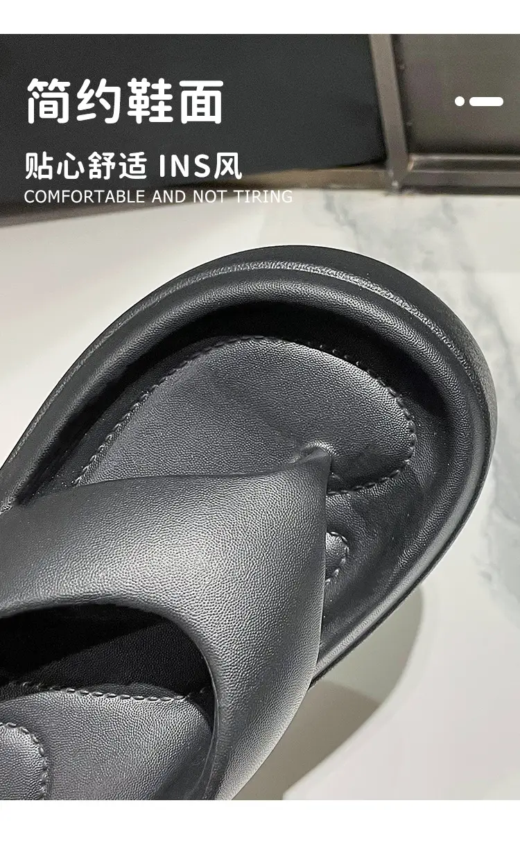 Women's Flip-Flops with Thick Soles, Height-Increasing Beach Sandals, Korean Style Summer Beach Shoes for Women — feature 9