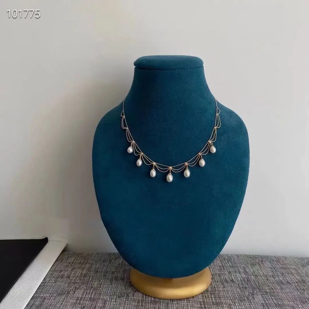 Gold Pearl Tassel Necklace for Women — feature 14