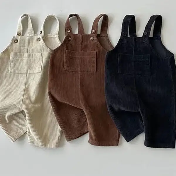 Korean Style Kids Set with Corduroy Pants & Hat — feature 2