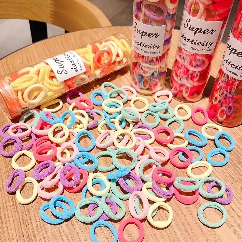 7-in-1 Rubber Hair Bands for Girls 100 Pcs - Image 11