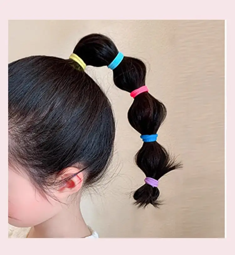 7-in-1 Rubber Hair Bands for Girls 100 Pcs — feature 7