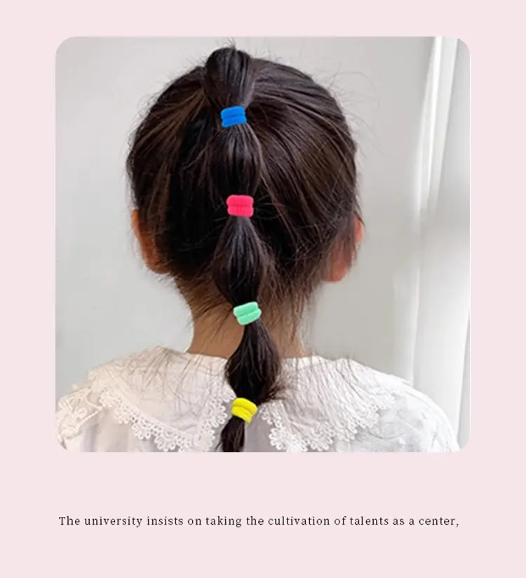7-in-1 Rubber Hair Bands for Girls 100 Pcs — feature 8