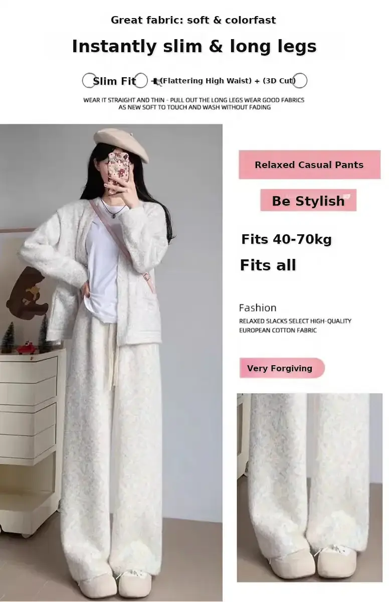 Warm Rainbow Glutinous Rice Pants for Women — feature 1