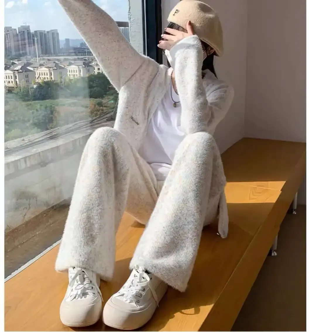 Warm Rainbow Glutinous Rice Pants for Women — feature 8