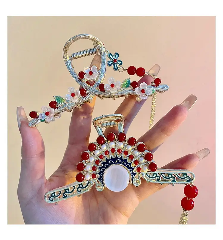 Pearl Tassel Hairpin for Women Back of Head Updo — feature 35